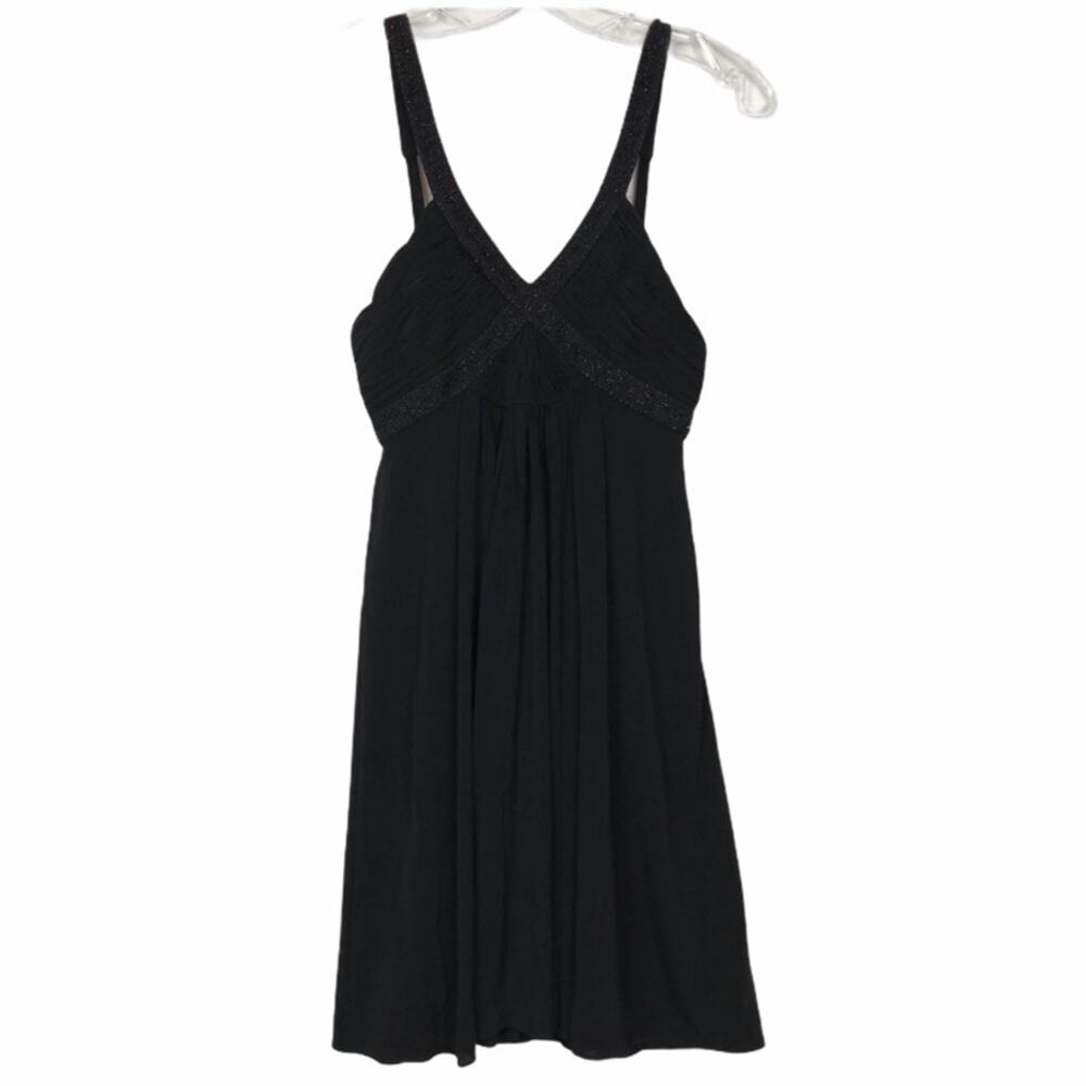 BCBGMaxazria Black Fit and Flare Flowy Dress